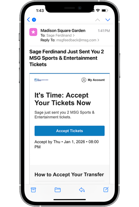 Accept Tickets Step 1