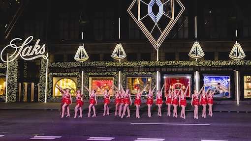 Rockettes Light Up Saks Fifth Avenue